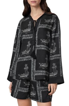 AllSaints AllSaints Lettie Tie Neck Shirt