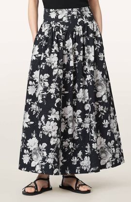 AllSaints AllSaints Levy Floral Print A-Line Skirt