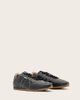 AllSaints AllSaints Liam leather low top sneakers in washed black - 1