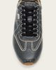 AllSaints AllSaints Liam leather low top sneakers in washed black - 3