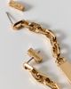 AllSaints AllSaints Logo Etched Chain Link Drop Earrings in Gold, Women's at Urban Outfitters - 2