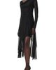 AllSaints AllSaints Loria Draped Cowl Neck Handkerchief Hem Dress - 3