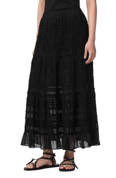 AllSaints AllSaints Lotus Tiered Maxi Skirt