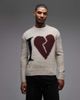 AllSaints AllSaints Lover crewneck knit sweater in beige-Neutral - 1