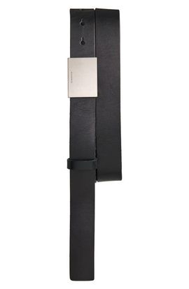 AllSaints AllSaints Lucas Plate Buckle Leather Belt