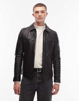 AllSaints AllSaints Luck leather jacket in black