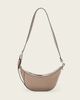 AllSaints AllSaints luna crossbody leather crescent purse in mocha brown - 1
