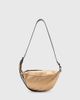 AllSaints AllSaints Luna half moon leather crossbody bag in gold - 1