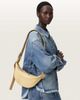 AllSaints AllSaints Luna lambs leather crossbody bag in pale yellow - 1