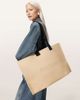 AllSaints AllSaints Lutece knit logo tote bag in off white - 1