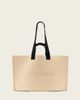 AllSaints AllSaints Lutece knit logo tote bag in off white - 2