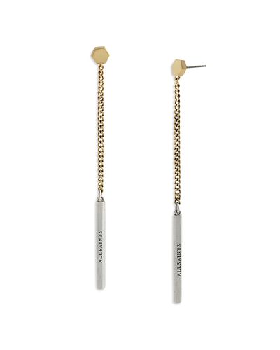 Allsaints Allsaints Maeve Bolt Linear Drop Earrings