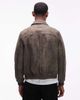AllSaints AllSaints Marland zip up leather aviator jacket in washed black - 3