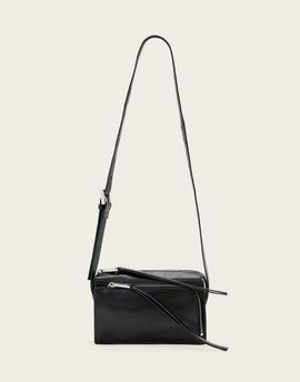 AllSaints AllSaints Marlo leather wallet cross-body bag in black