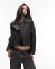 AllSaints AllSaints Masone leather biker jacket in black - 1