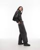 AllSaints AllSaints Masone leather biker jacket in black - 2