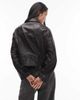 AllSaints AllSaints Masone leather biker jacket in black - 4