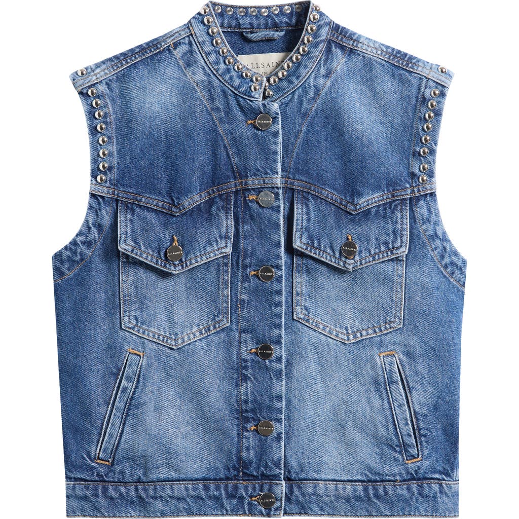 AllSaints AllSaints Mav Studded Denim Vest