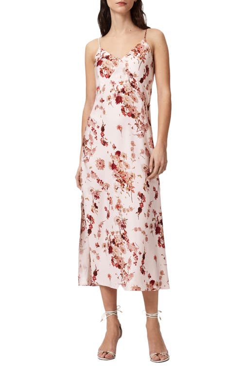 AllSaints AllSaints Melody Floral Silk Blend Midi Slipdress