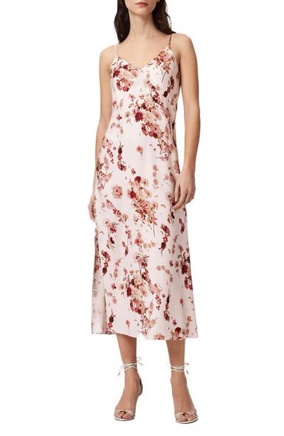 AllSaints AllSaints Melody Floral Silk Blend Midi Slipdress