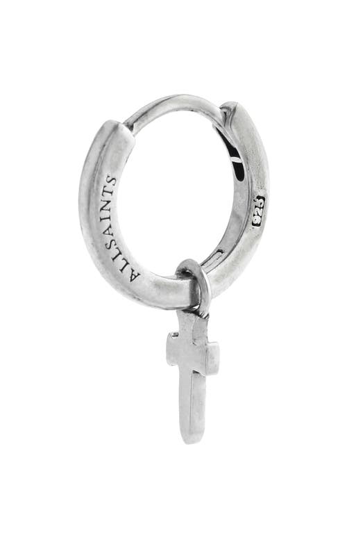AllSaints AllSaints Men's Cross Huggie Hoop Earring