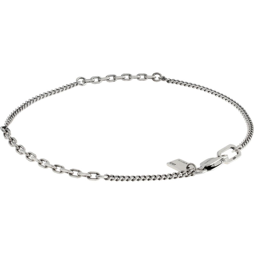 AllSaints AllSaints Men's Mixed Sterling Silver Chain Flex Bracelet