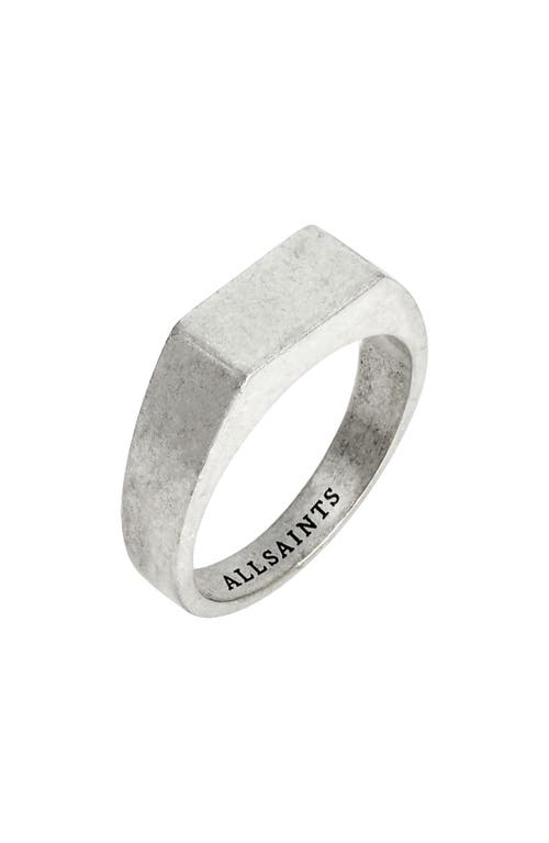 AllSaints AllSaints Men's Rectangle Flat Signet Ring