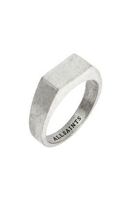 AllSaints AllSaints Men's Rectangle Flat Signet Ring