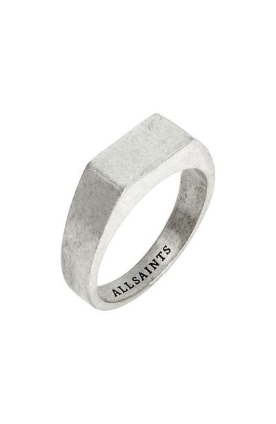 AllSaints AllSaints Men's Rectangle Flat Signet Ring