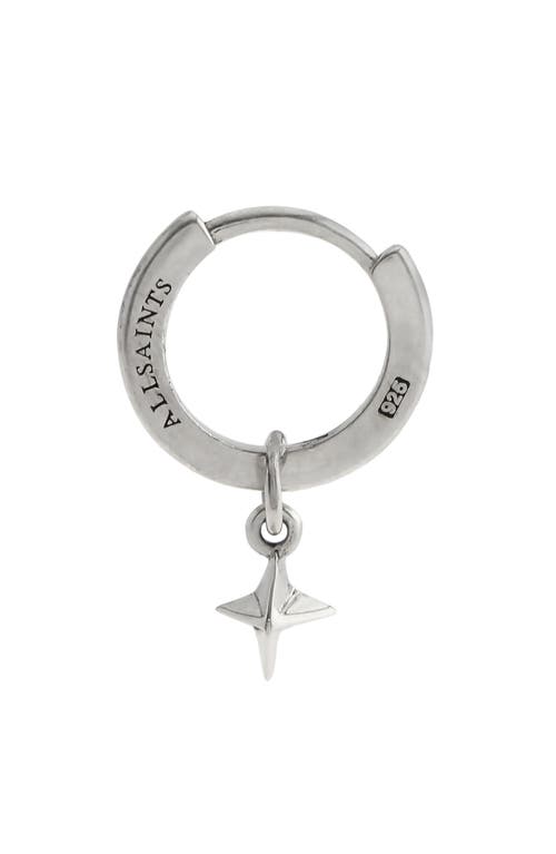 AllSaints AllSaints Men's Single Sterling Silver Star Huggie Hoop Earring