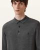 AllSaints AllSaints merino knit polo in gray-Black - 4