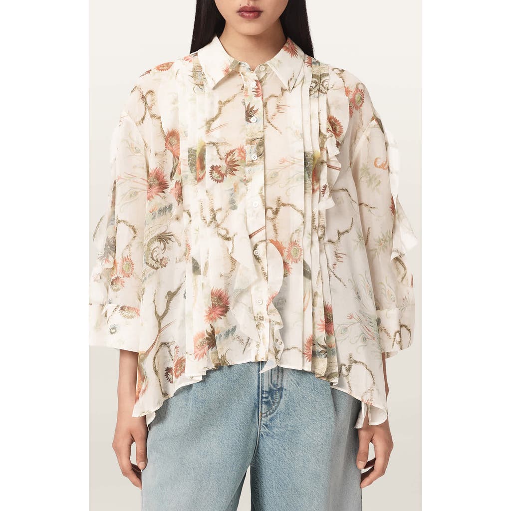 AllSaints AllSaints Minna Ruffle Pleated Shirt