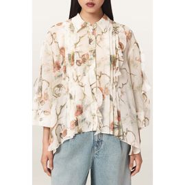 AllSaints AllSaints Minna Ruffle Pleated Shirt