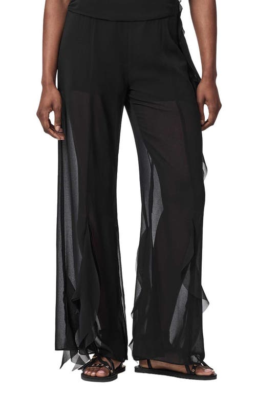 AllSaints AllSaints Minna Ruffled Wide Leg Trousers