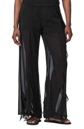 AllSaints AllSaints Minna Ruffled Wide Leg Trousers