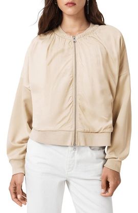 AllSaints AllSaints Mirri Shirred Bomber