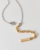 AllSaints AllSaints Mixed Metal Oval Link Chain Necklace in Gold, Women's at Urban Outfitters - 2
