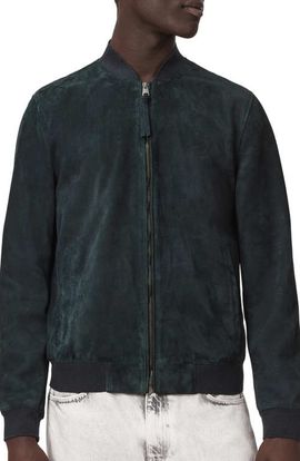 AllSaints AllSaints Morten Suede Bomber Jacket