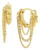 AllSaints AllSaints Muiltchain Huggie Hoop Earrings - 1