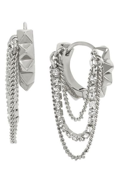 AllSaints AllSaints Muiltchain Huggie Hoop Earrings