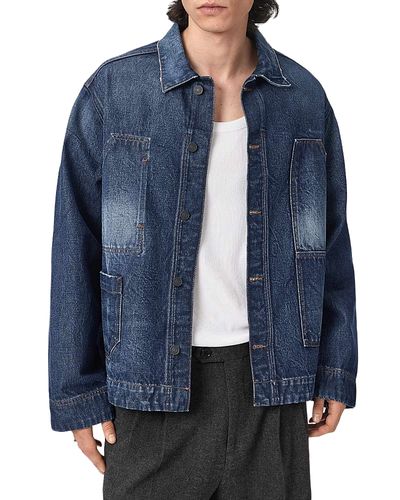 Allsaints Allsaints Mukesh Denim Jacket in Dark Indigo