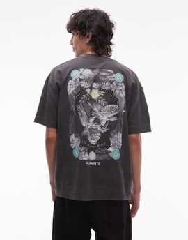 AllSaints AllSaints mysteries graphic T-shirt in washed black