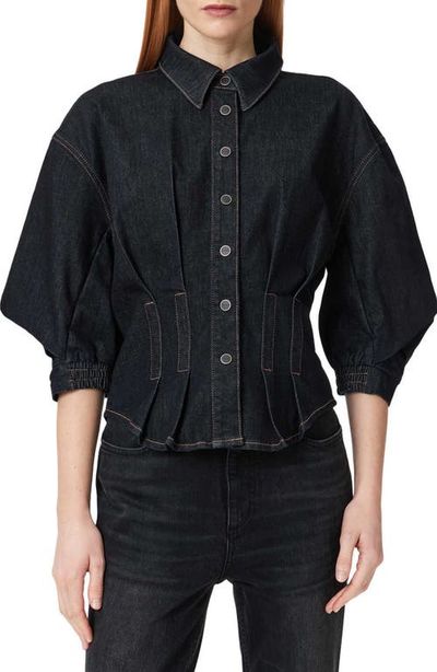 AllSaints AllSaints Nancy Cotton Blend Stretch Denim Shirt
