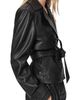 AllSaints AllSaints Okena Cropped Leather Jacket - 3