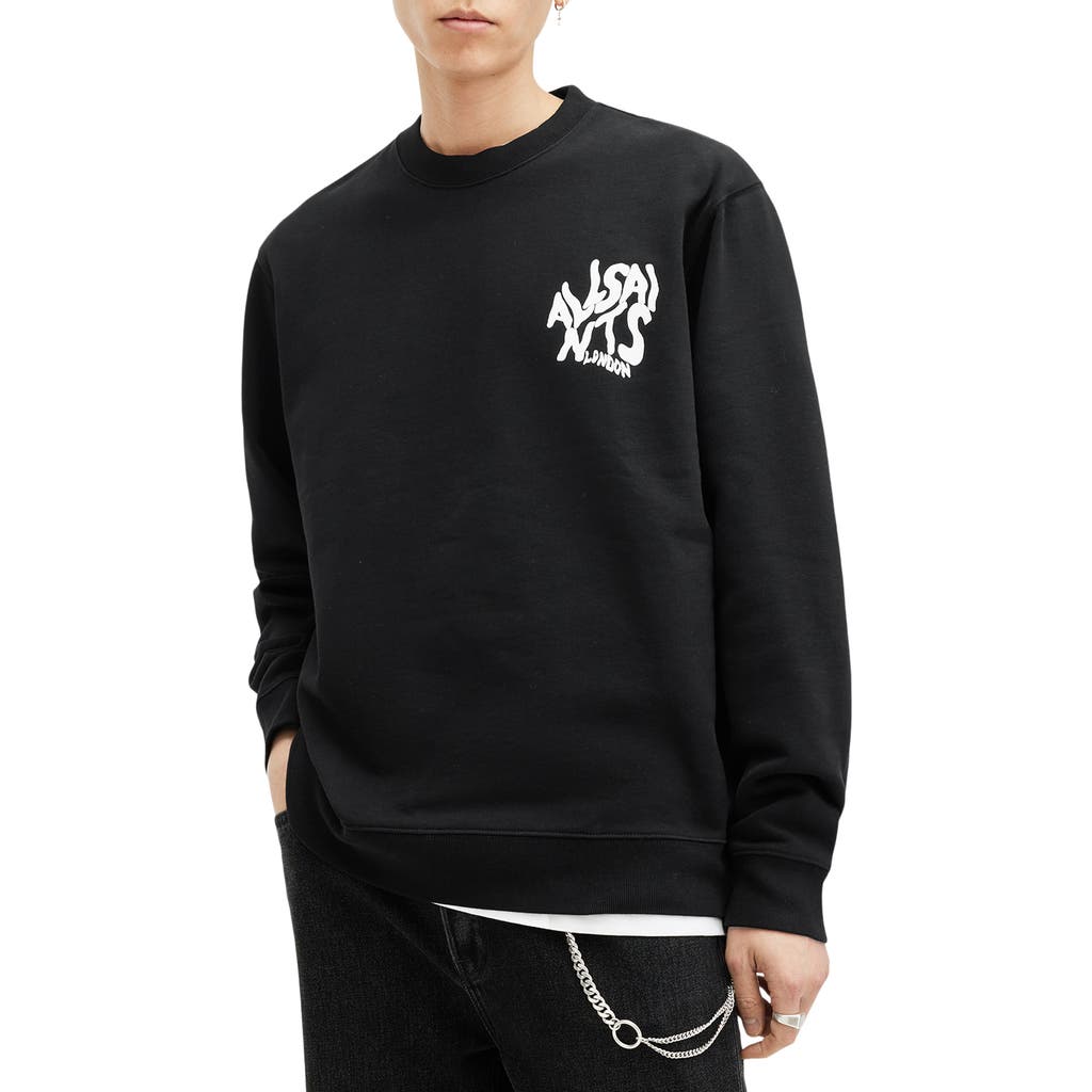 AllSaints AllSaints Orlando Logo Cotton Graphic Sweatshirt