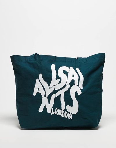 AllSaints AllSaints Orlando unisex tote bag in cove blue