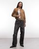 AllSaints AllSaints Orten Whip suede bomber jacket in light brown - 1