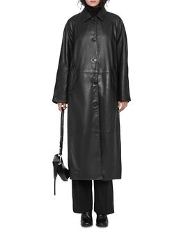 Allsaints Allsaints Orville Leather Long Coat