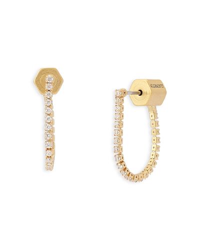 Allsaints Allsaints Phoebe Rhinestone Chain Medium Front To Back Earrings