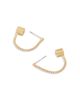 Allsaints Allsaints Phoebe Rhinestone Chain Medium Front To Back Earrings - 4